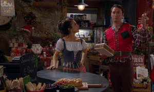 Leyla wore her milk maid costume Emmerdale 