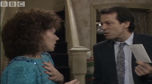 Den served Ange divorce papers on Christmas Day 1986 EastEnders