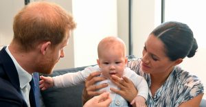 Harry and Meghan with baby Archie