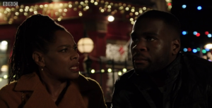 EastEnders Sheree and Isaac Credit: BBC