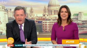 Piers Morgan Susanna Reid on GMB