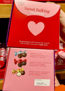 M&S Valentine's truffles