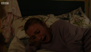 Louise broke down in tears EastEnders