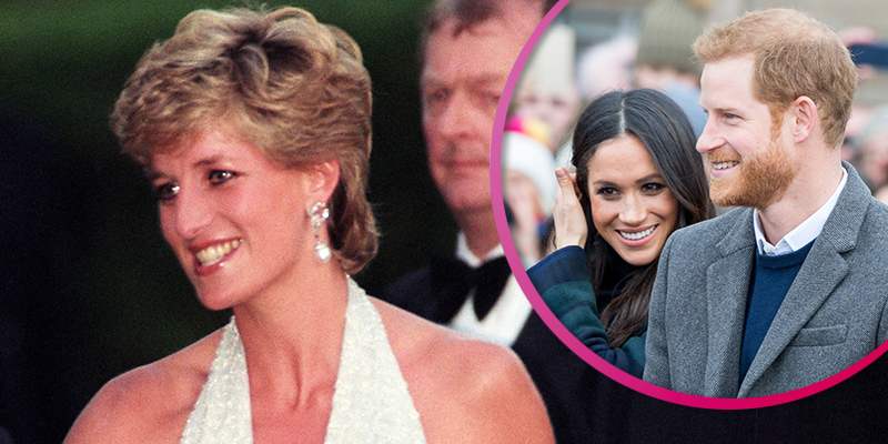Princess Diana and HArry and Meghan