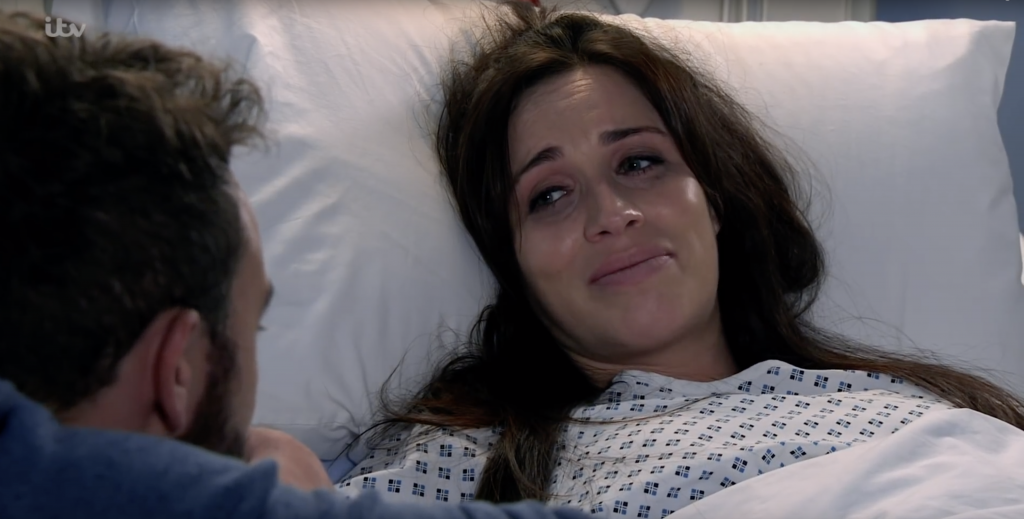 Julia Goulding as Shona Ramsey Corrie lips