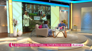 Max Bowden nan Lorraine EastEnders 