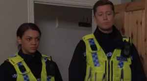 The police search Jade's home Coronation Street