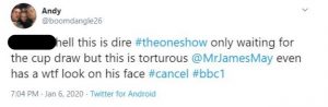 Tweet about The One Show