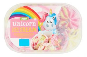Unicorn ice cream from Asda