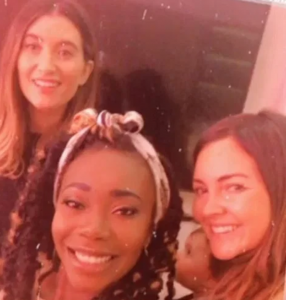 Ola Pelovangu with Charley Webb and Lacey Turner