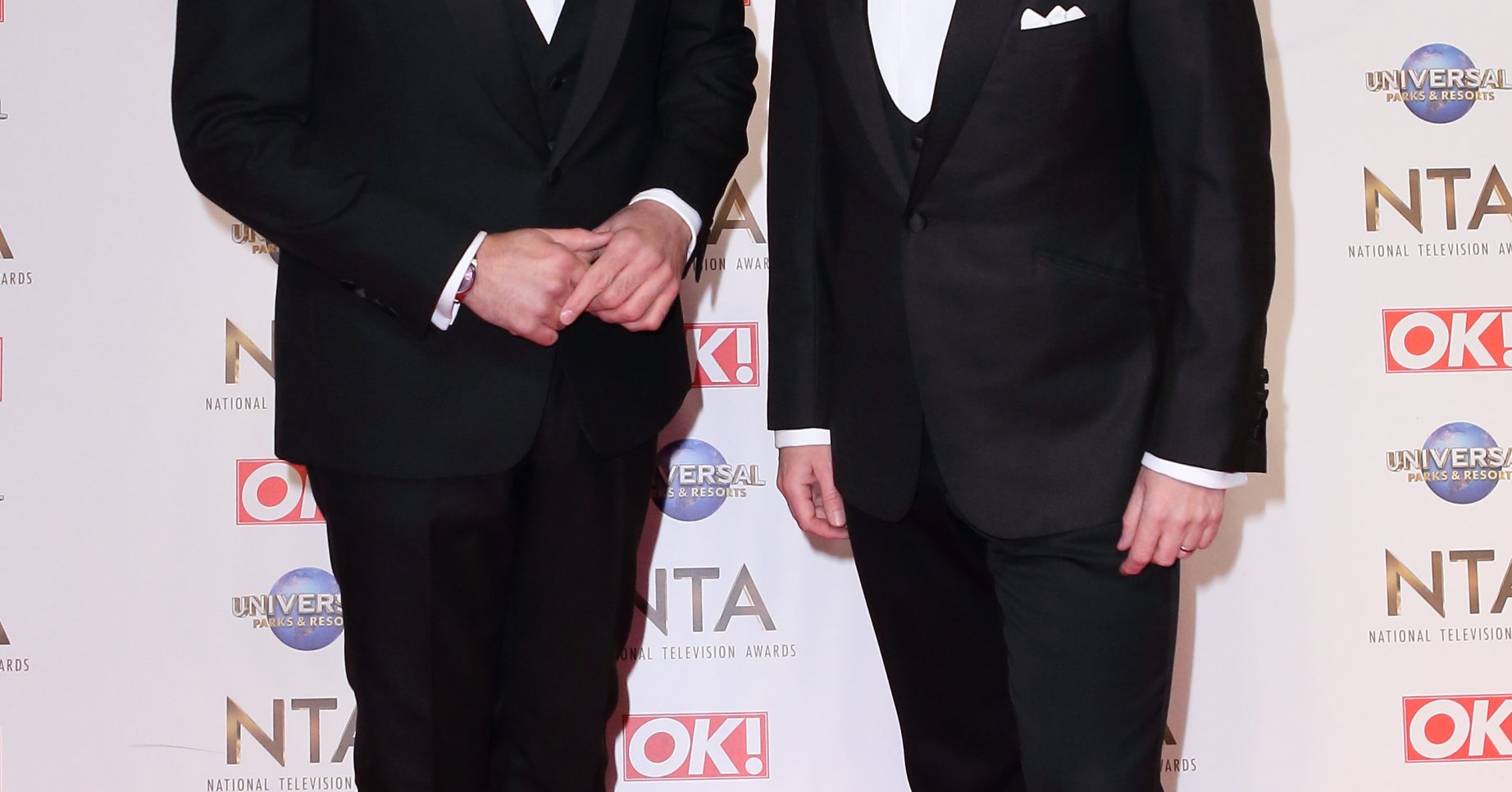 Declan Donnelly grinning in a tux