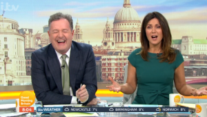 Piers Morgan and Susanna Reid on GMB
