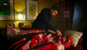 Pierce strokes Rhona's face