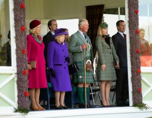 Peter and Autumn Phillips with the Queen