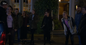 Villagers gathered to say goodbye to Pete Emmerdale