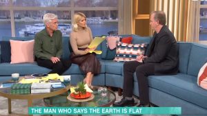 Phillip Schofield was clearly not impressed by Mark Sargeant's flat earth theory (Credit: ITV)