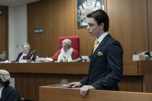 Jeremy Bamber (Freddie Fox) is finally seen in the dock for the murder of three generations of his family (Credit: ITV)
