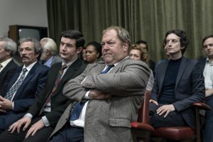 Detective Stan Jones, (Mark Addy) is in court along with other officers to see Jeremy Bamber get found guilty (Credit: ITV)