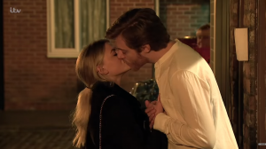 Coronation Street Bethany Daniel kiss Beth catches them Credit: ITV