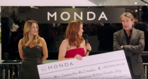 Caroline Flack in film Greed