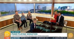 Piano playing boy on Good Morning Britain