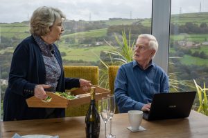 Celia and Alan have moved to a beautiful new bungalow at the start of season five (Credit: BBC)