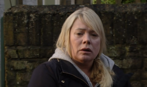 Could a new job distract Sharon from the horror of grief? (Credit: BBC)