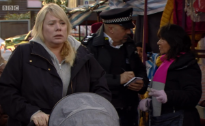 Sharon took her baby for a walk EastEnders