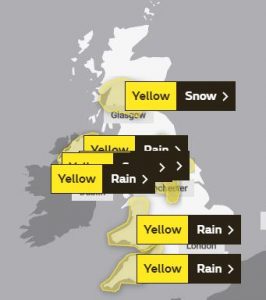 Weather warning map