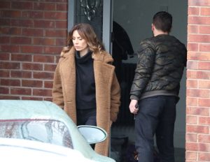 Kelvin Fletcher Seen Leaving Home With Wife Eliza Marsland