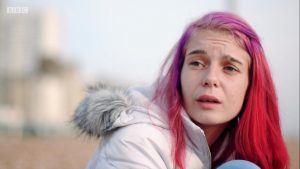 Paige told viewers of Love and Drugs on the Street she wanted to experience "the real world" away from the streets (Credit: BBC)