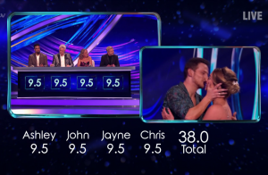 Joe Swash scored 9.5s