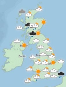 UK weather map