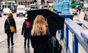 Woman with an umbrella