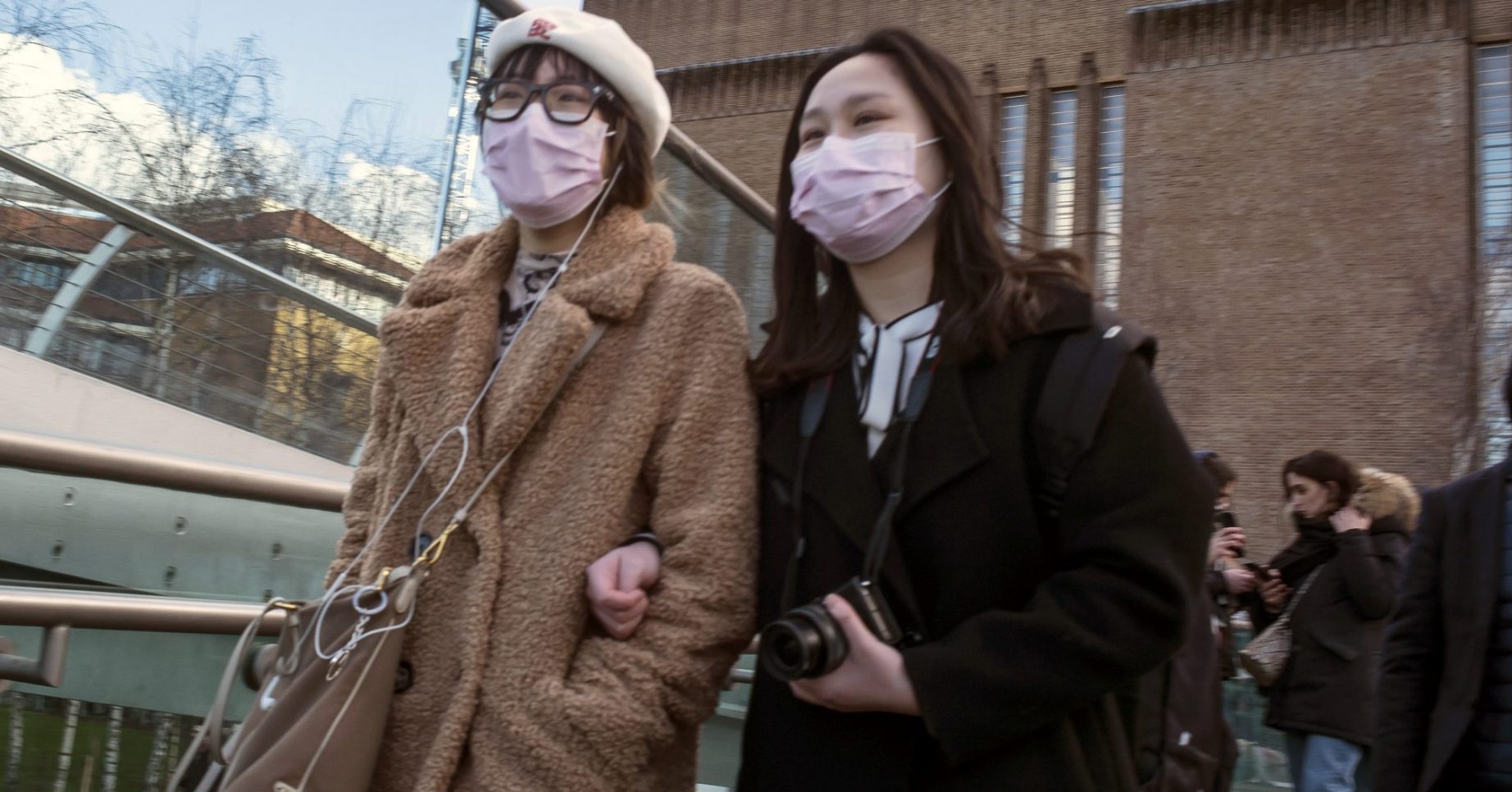 People wearing coronavirus masks