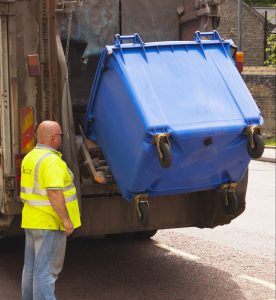 Binman with a bin lorry