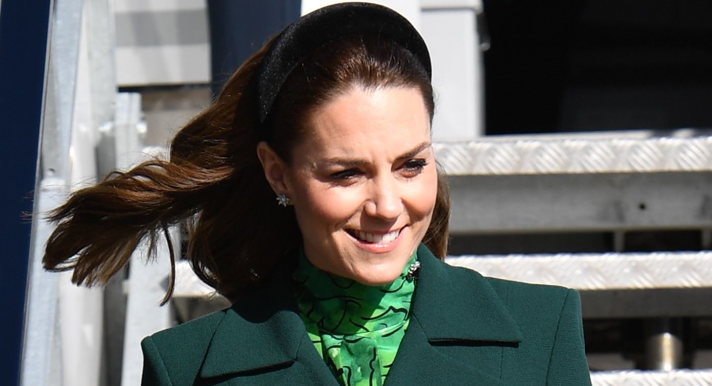 Duchess Kate Middleton Shines in Glittery Green Dress For Irish Dinner Reception