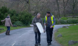 Sam found a radiator that had been dumped in a field Emmerdale
