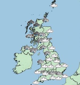 UK weather map