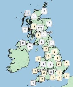 UK weather map