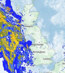 UK weather map