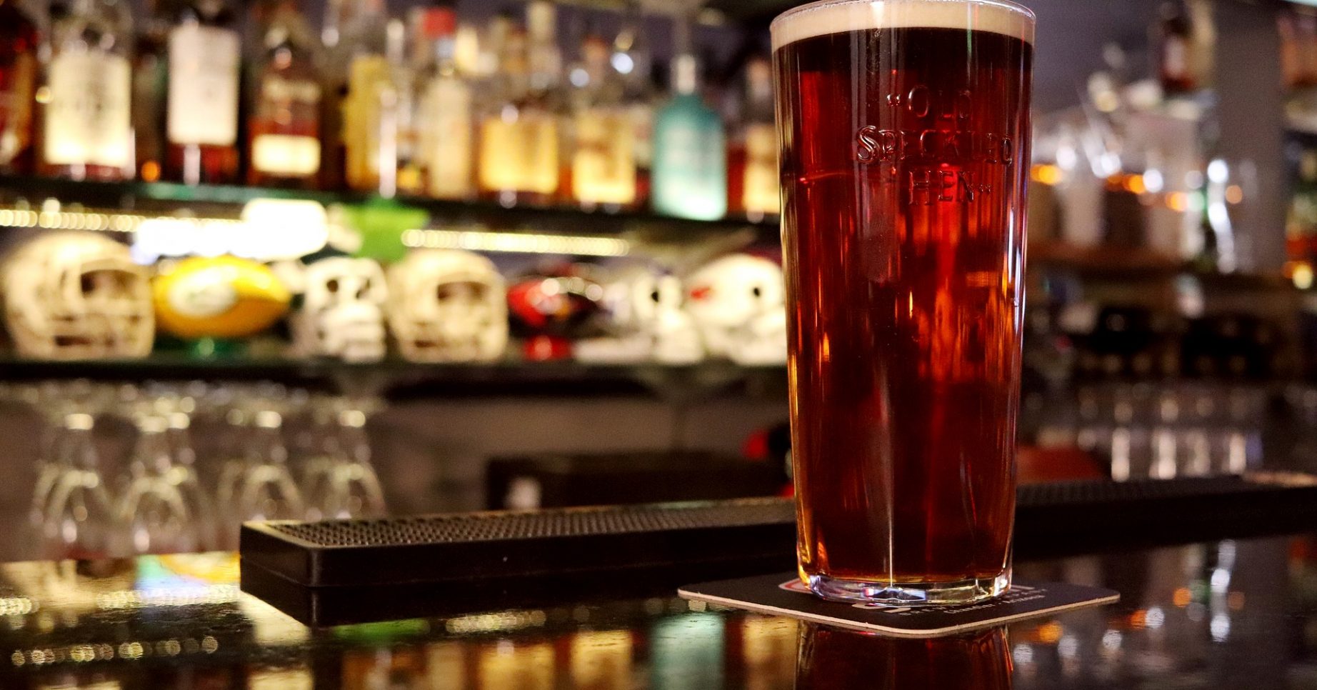 Pint of beer in a pub