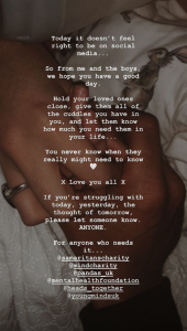 Stacey Solomon message to Caroline Flack