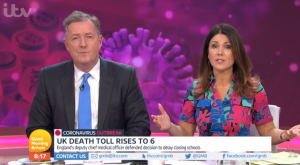 Piers Morgan, Susanna Reid on Good Morning Britain