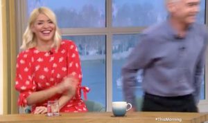 Phillip Schofield jokingly storms off set