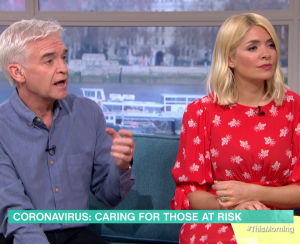 Phillip Schofield and Holly Willoughby discusing coronavirus