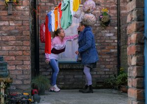 Gemma accidentally locks herself out of the house Bernie Coronation Street