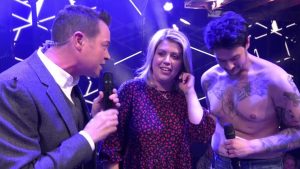 Woman swearing on Saturday Night Takeaway