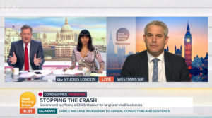 Piers Morgan and GMB guest 