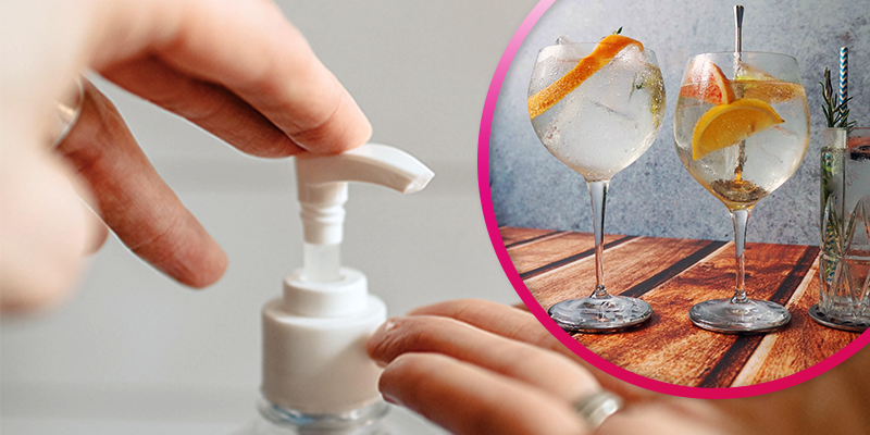 Gin hand sanitiser gel